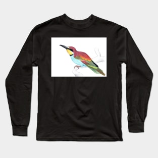 Bee Eater (Merops apiaster) sketch greeting card by Nicole Janes Long Sleeve T-Shirt